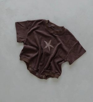 terry sea star romper