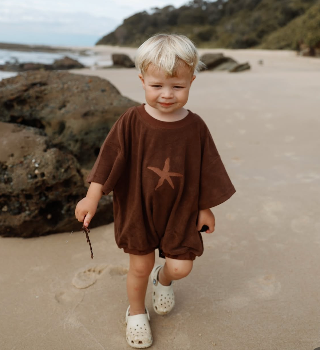 terry sea star romper