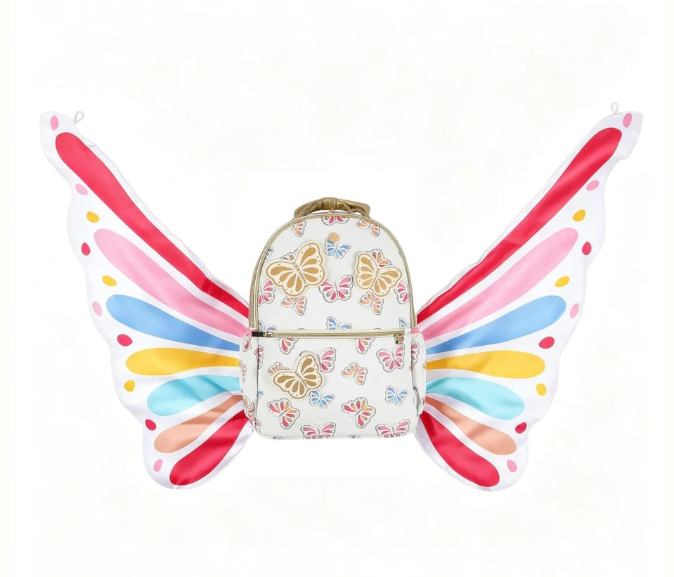 Gold Butterfly Backpack with Tuckaway Wings