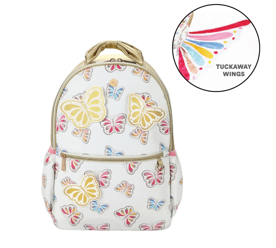 Gold Butterfly Backpack with Tuckaway Wings