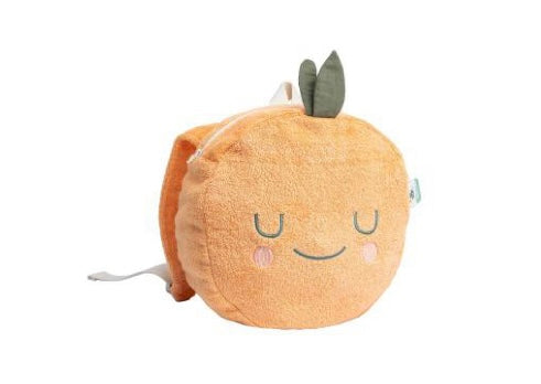 Terry Cotton Backpack mandarin with Hooded Poncho