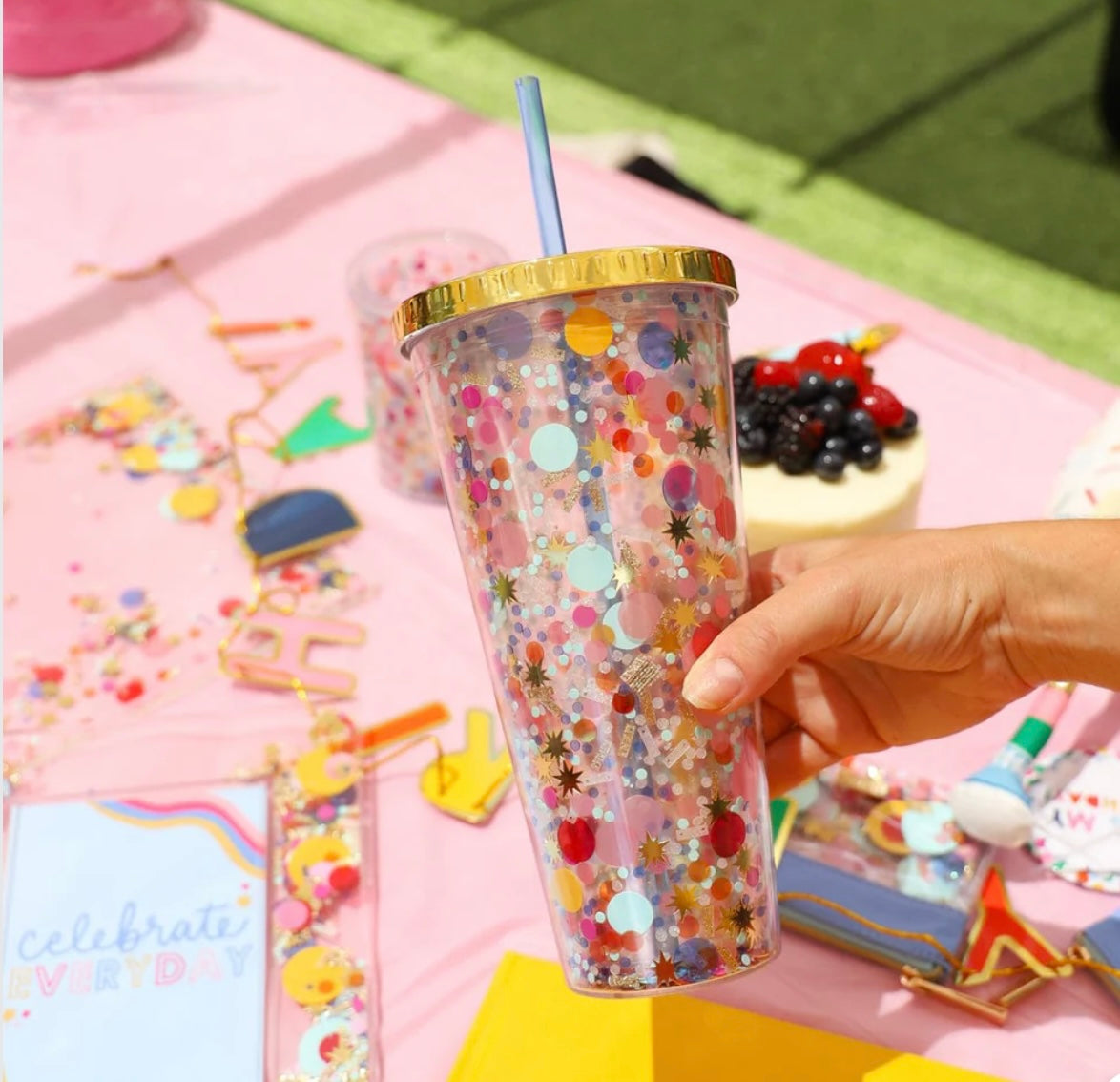 Everyday confetti tumbler