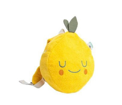 Terry Cotton Backpack lemon with Hooded Poncho pear