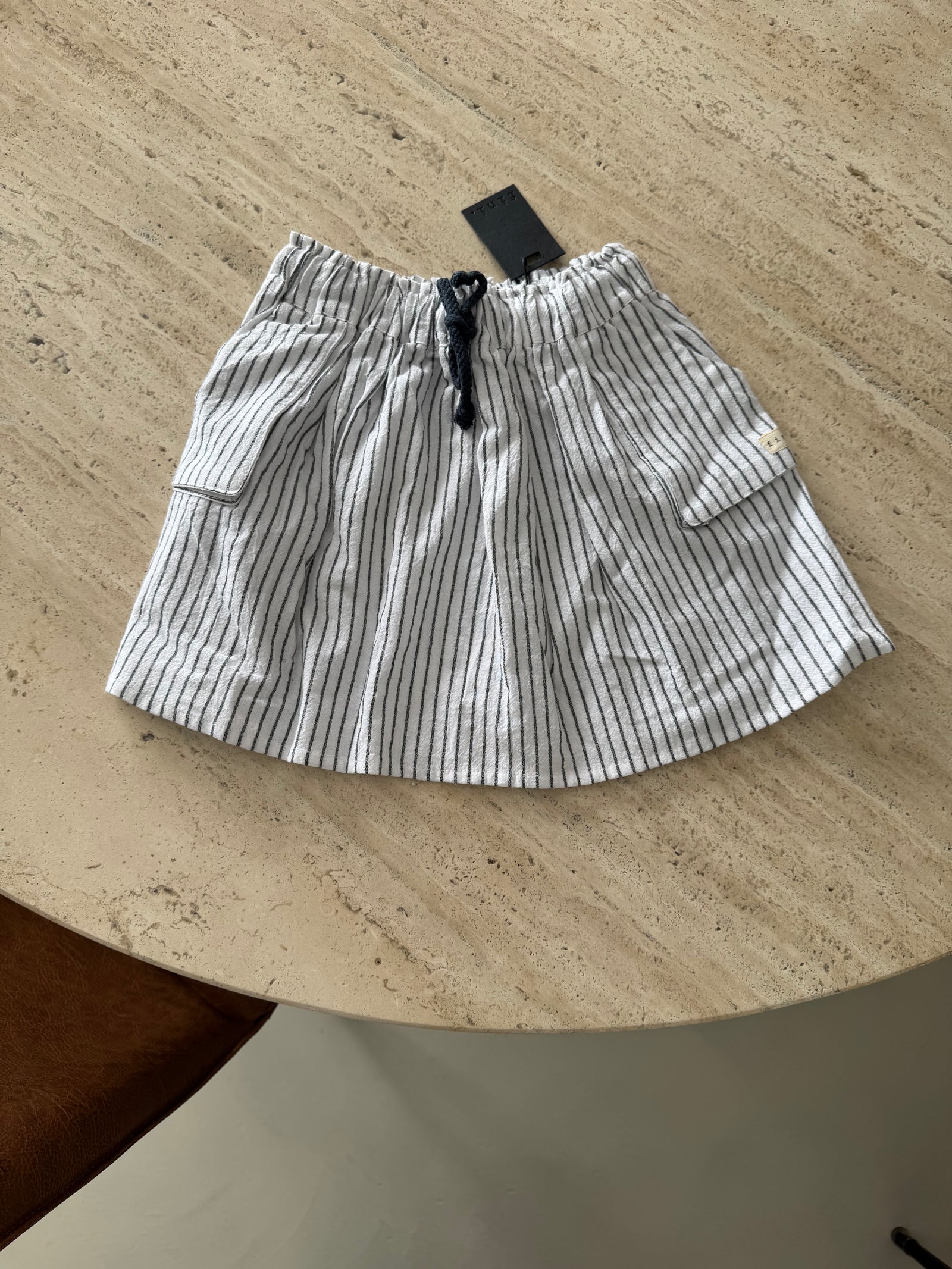 stripe pocket skirt