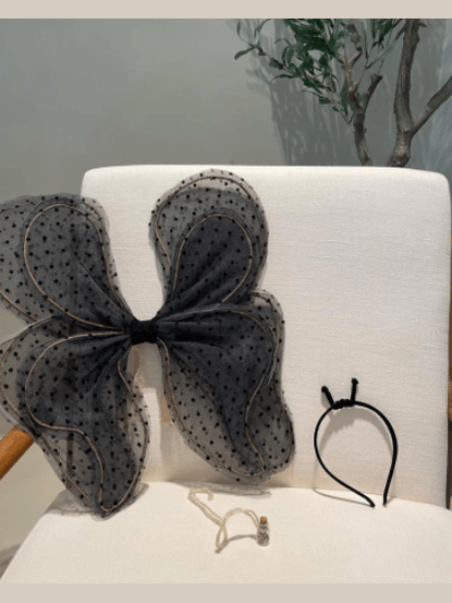 Black dots wing with headband