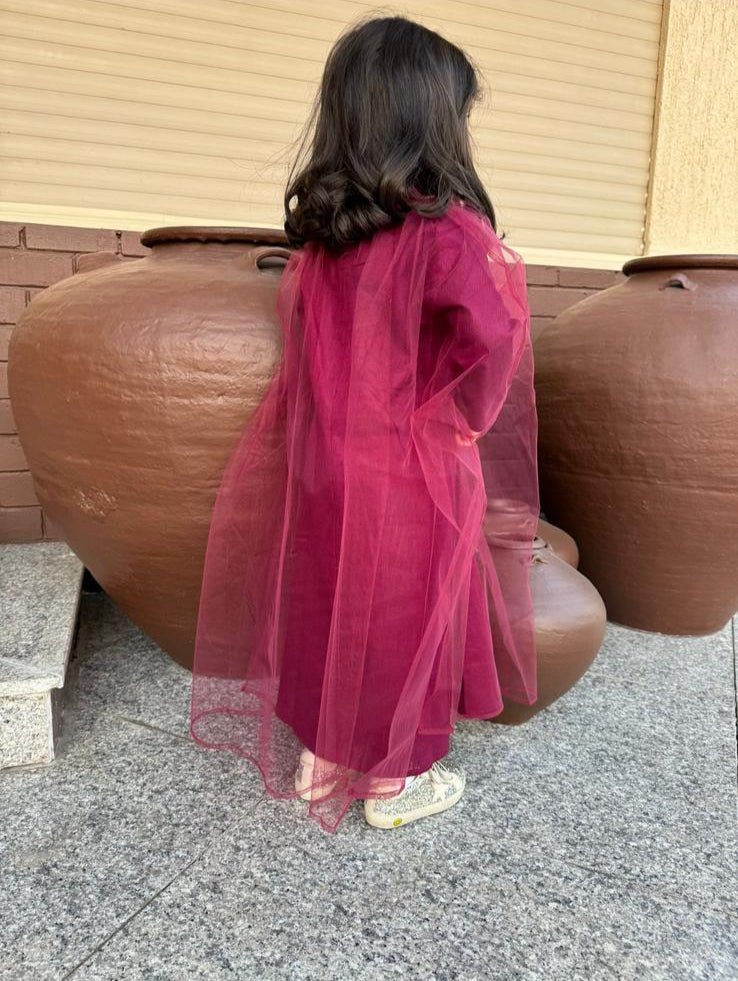 Burgandy thoub kaftan 2025
