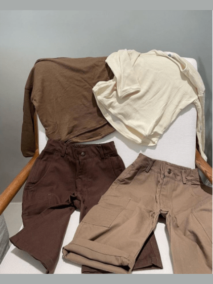 Cargo pants in khaki