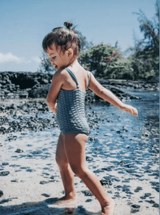 Light blue bubble one piece