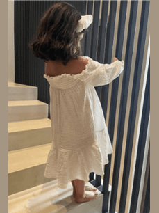 Off shoulder white dress