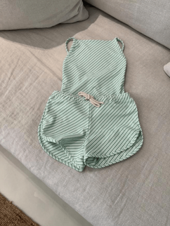 One piece in green stripes