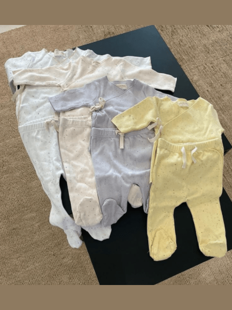 Organic cotton set in ivory pink