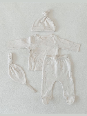 Organic cotton set in white milk