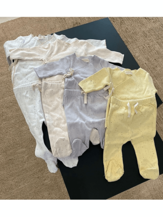 Organic cotton set in white milk