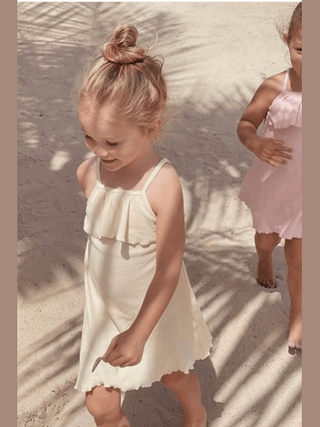 Rib sleeveless lemonade dress