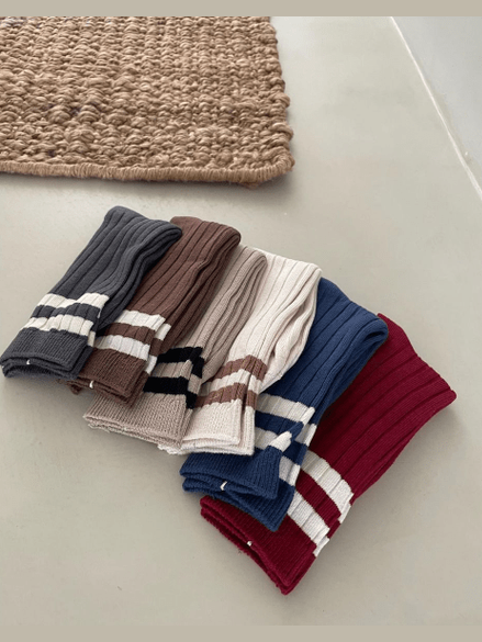 Vintage stripes socks pack of 6 colors